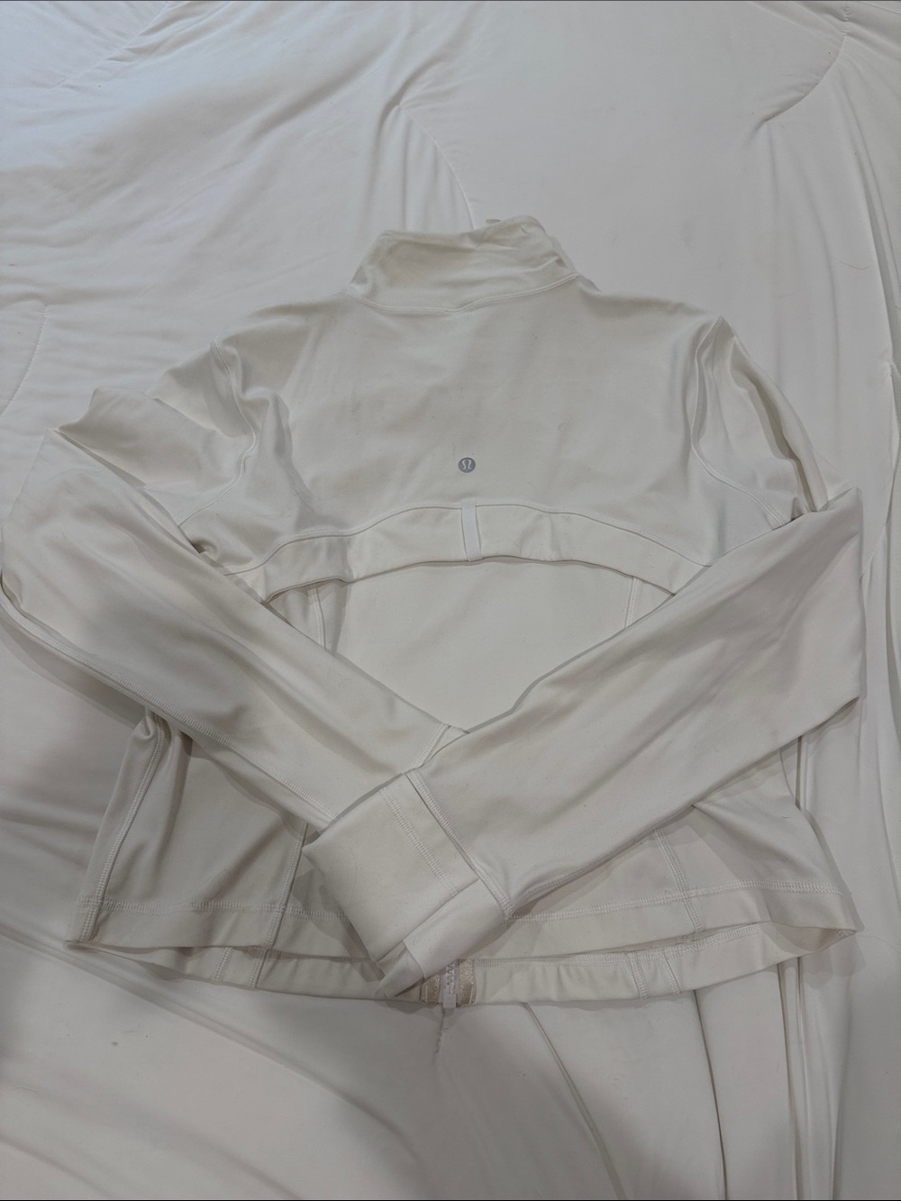 lululemon athletica cropped White c-Zip Women's Jacket - Picture 3 of 6